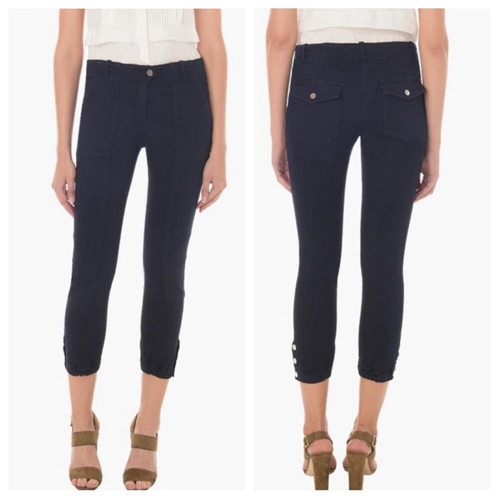 Veronica Beard | Women’s Field Cargo Pant Black Jogger Ankle Snap Jeans Casual 4